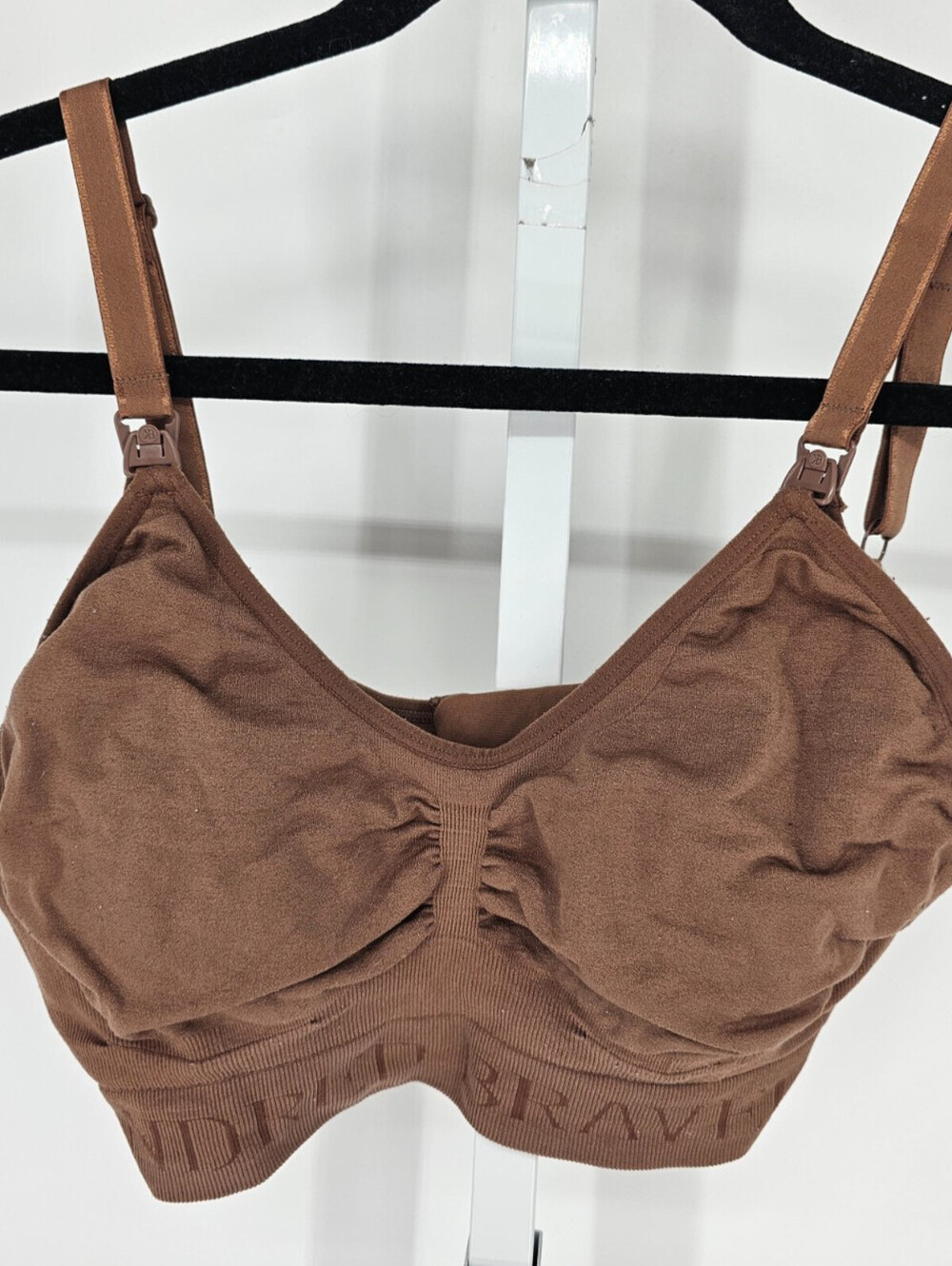 Kindred Bravely Womens Sz L Maternity Nursing Bra Solid Brown